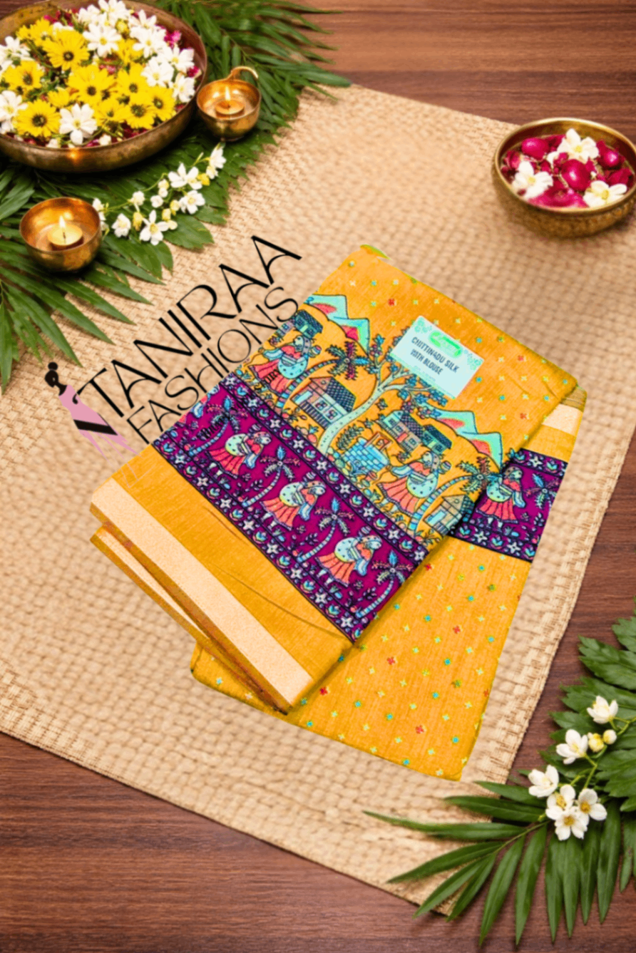 Narayani Silk Saree - Mustard