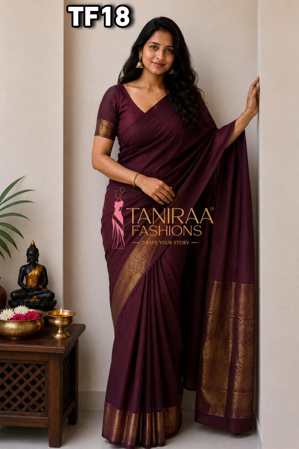 Zari pallu Nayanthara saree - TF18