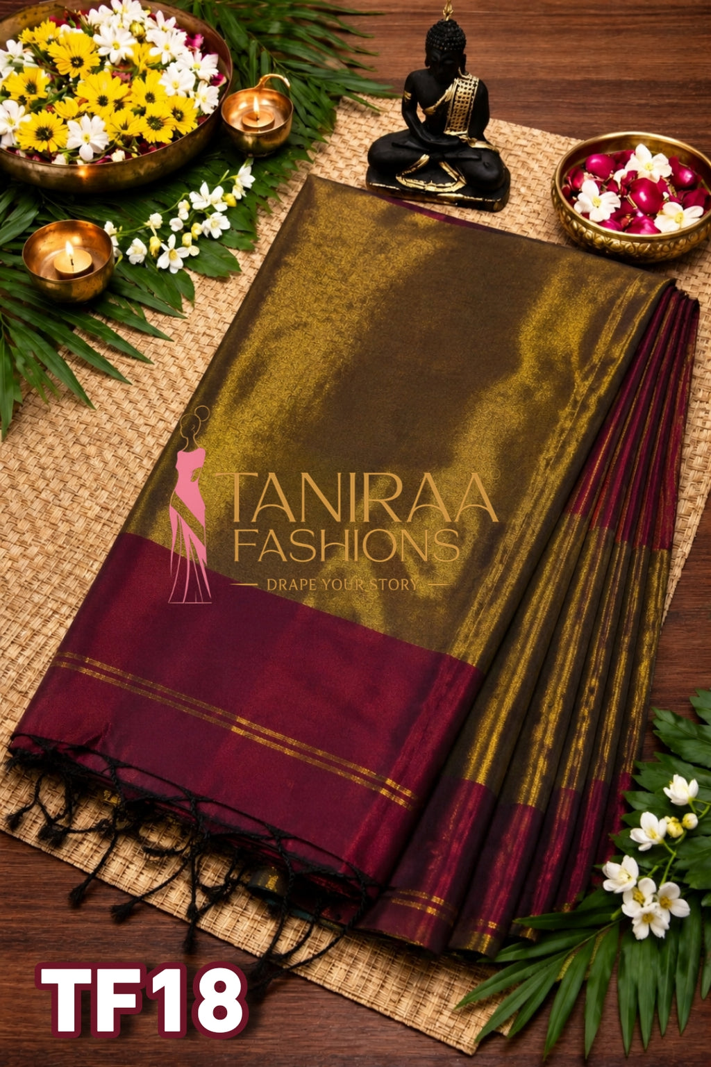 Zari pallu Nayanthara saree - TF18