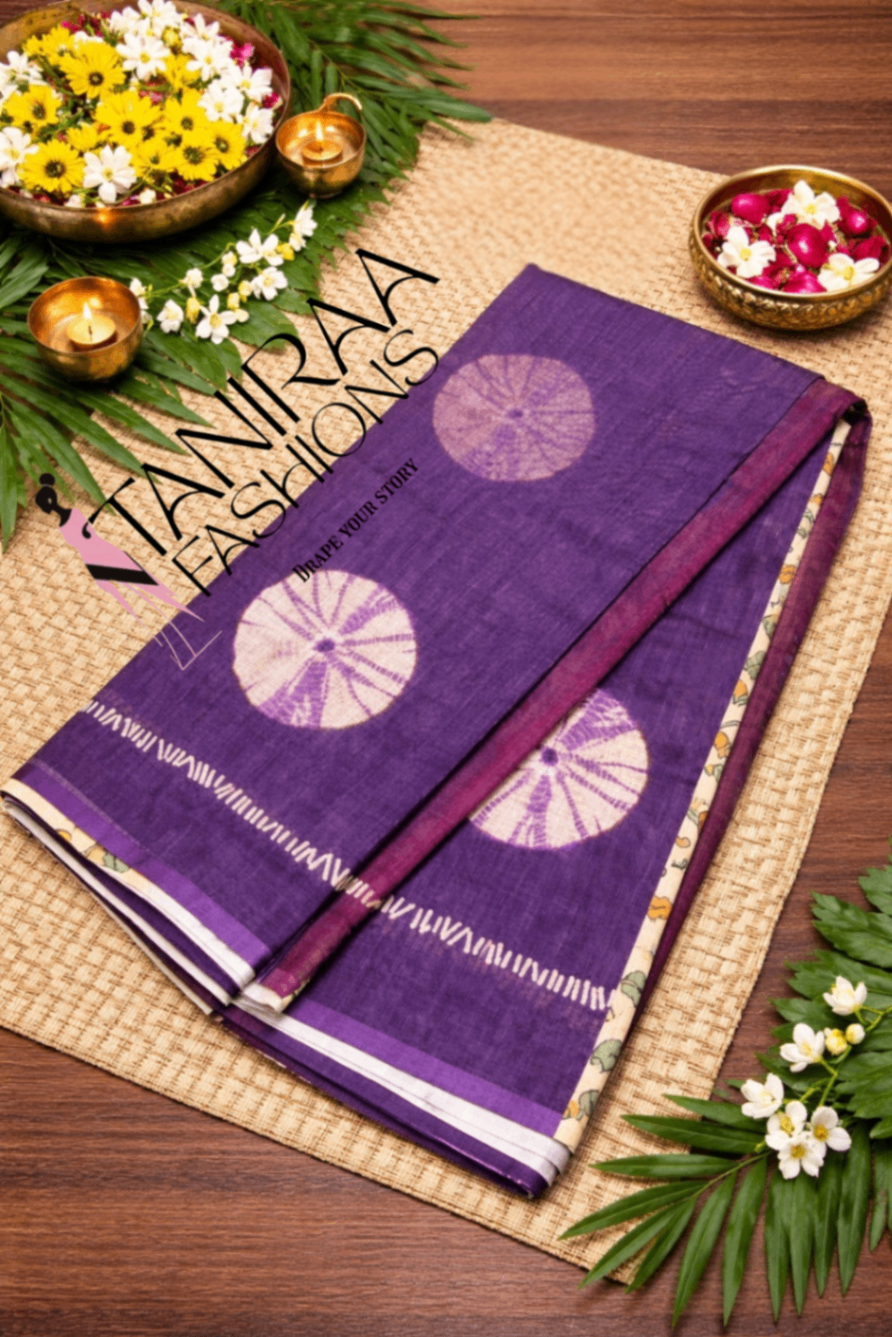 Soft Cotton Saree – Purple
