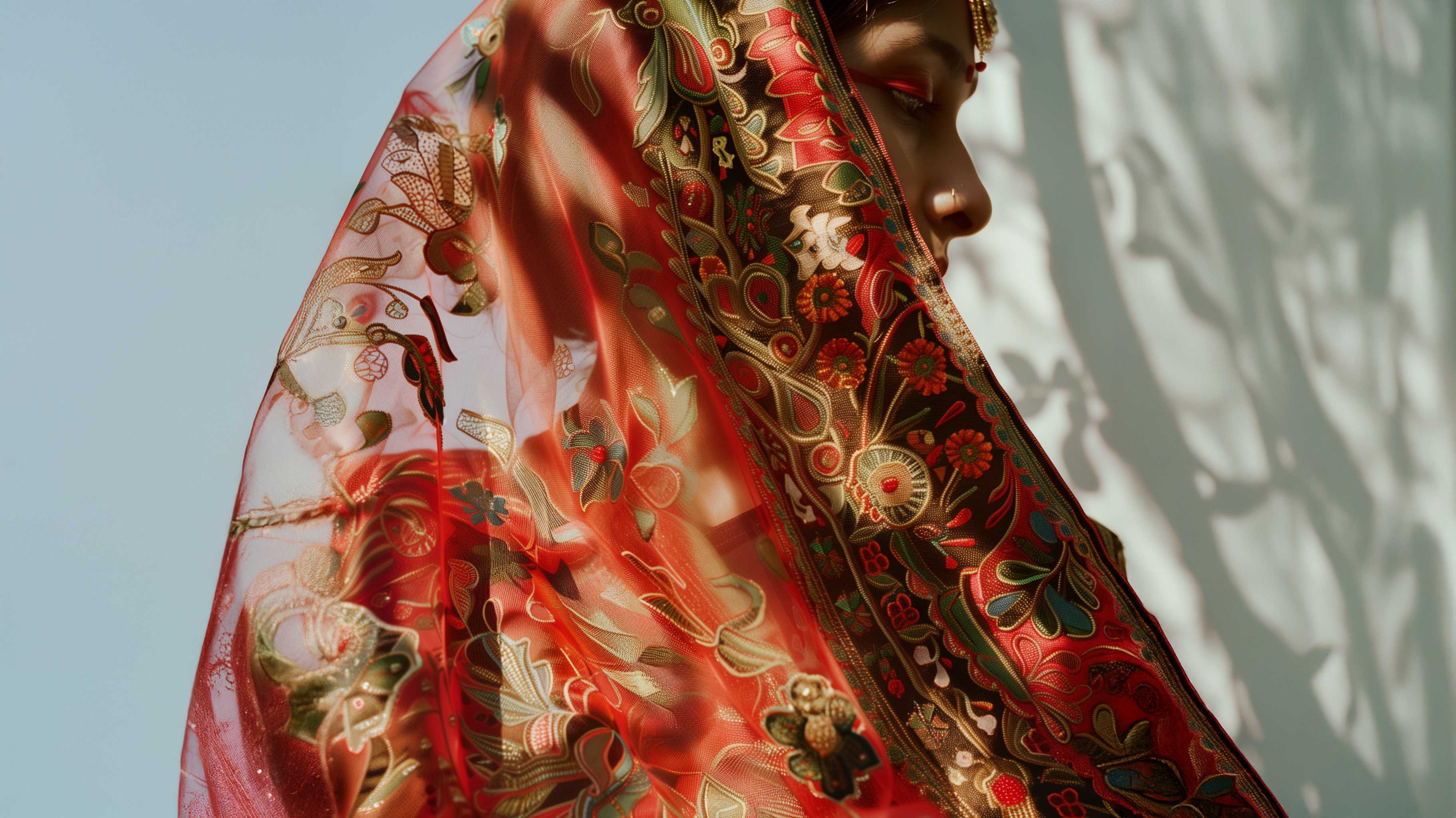 Georgette Bandhani Saree – Red & Yellow