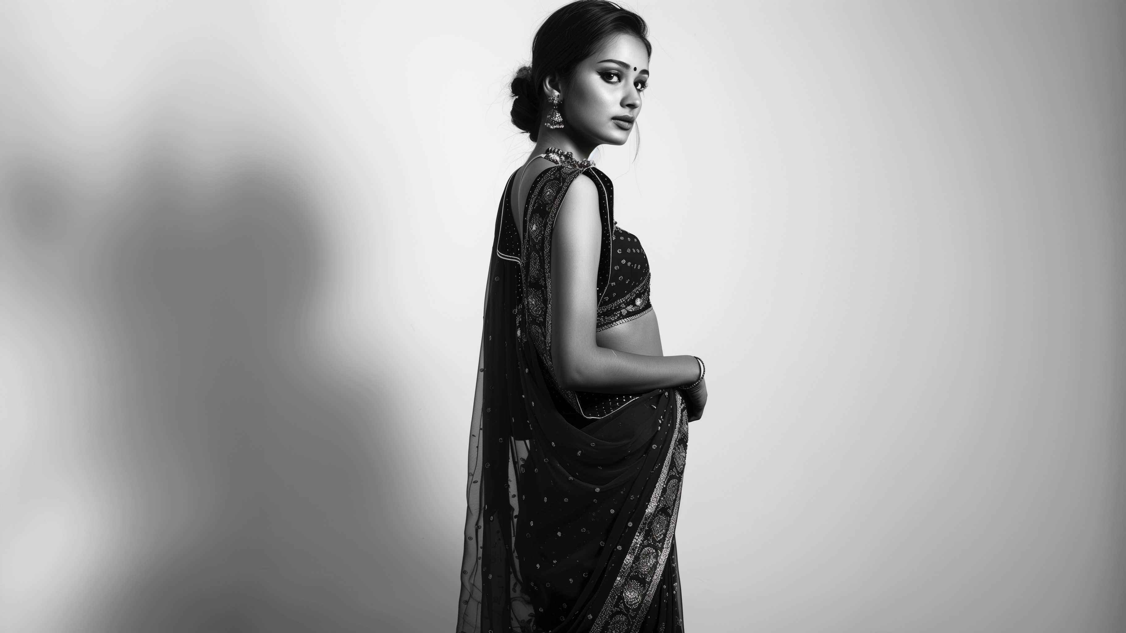 Cotton Handloom Saree – Indigo Block Print