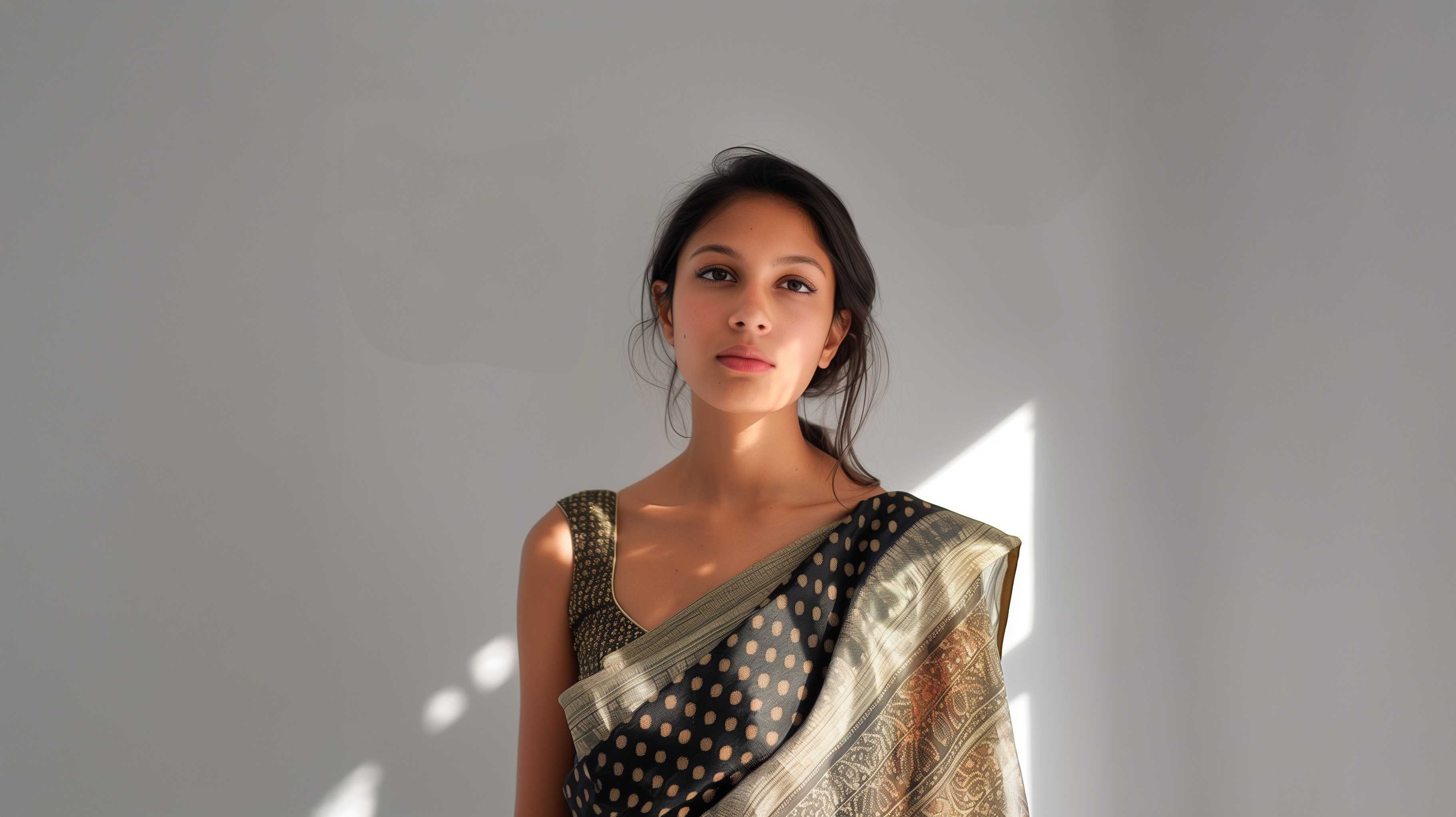 Satin Silk Saree – Midnight Blue