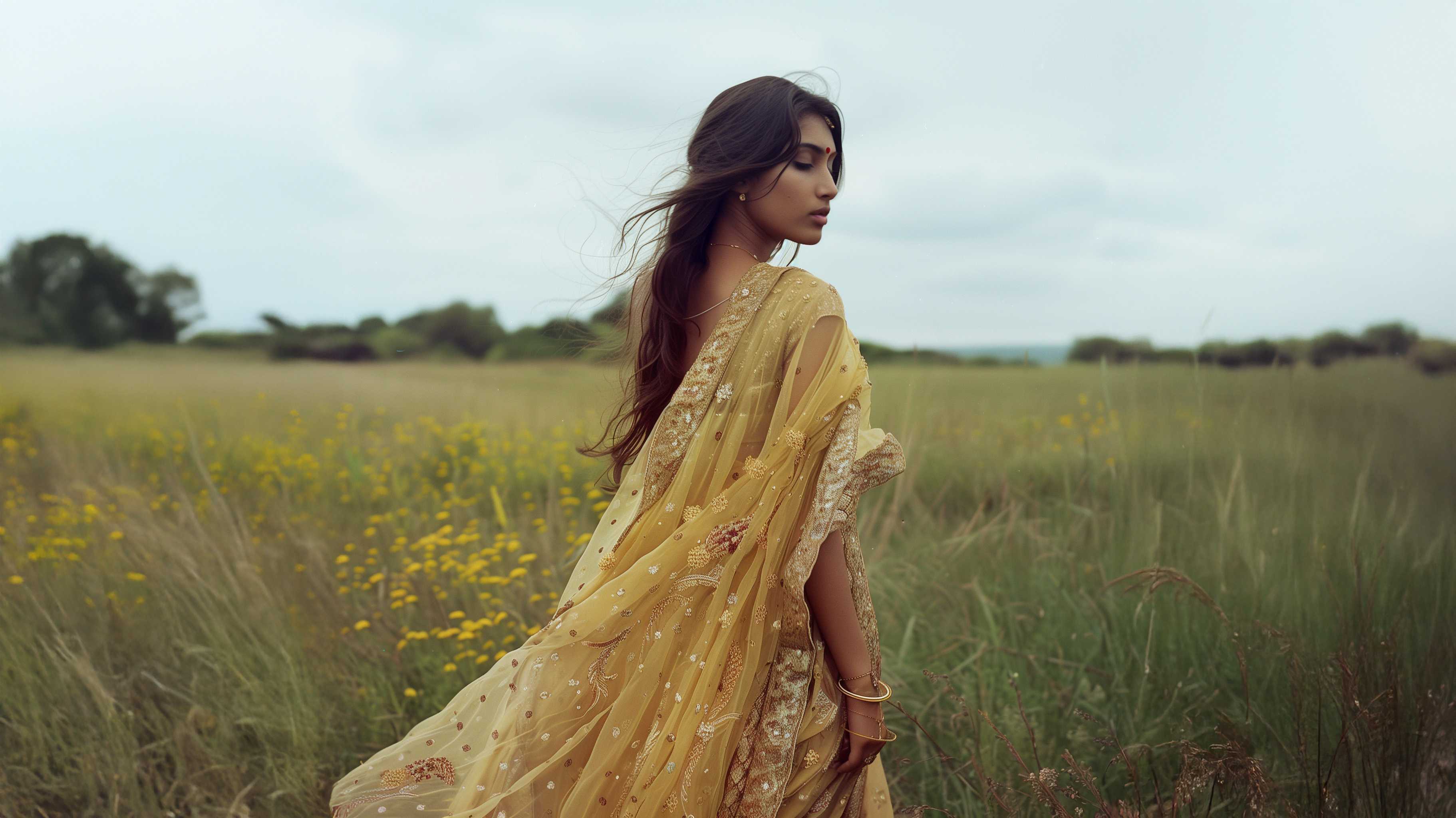 Satin Silk Saree – Midnight Blue